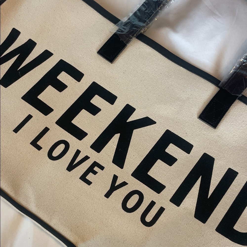 Stylish Tan Weekend Tote Bag - Picture 2 of 5